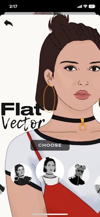 a woman's face is shown on the screen of an app